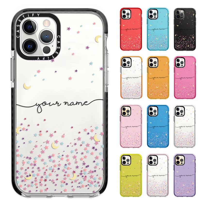 Casetifyน่ารักดวงจันทร์ขนาดเล็กlittle StarsสําหรับiPhone 14 13 12 11 Pro Max 13Min 7 8 Plus SE 2020 2022 Colofulกันกระแทกซิลิโคนนุ่มTPUใสปกหลัง