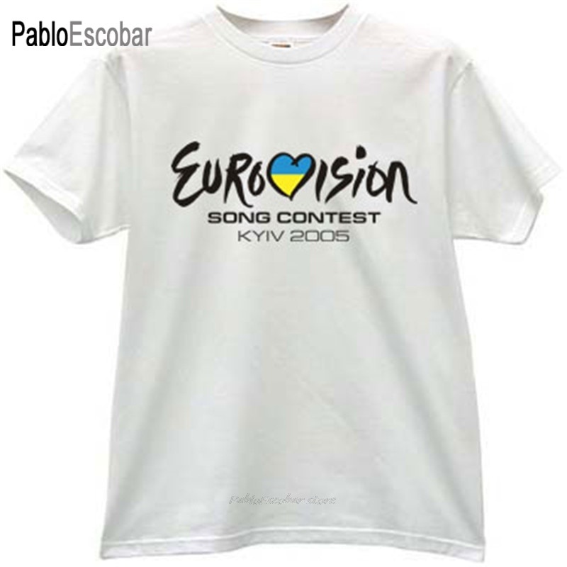 summer cotton t-shirt men brand tshirt EUROVISION 2005 In Ukraine - Cool T-shirt male top tees fashi