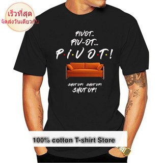 Nbf3f23r97r เสื้อยืด ผ้าฝ้าย พิมพ์ลาย Pivot Shut Up สีดํา ER66WR41124 SD23WQ41312