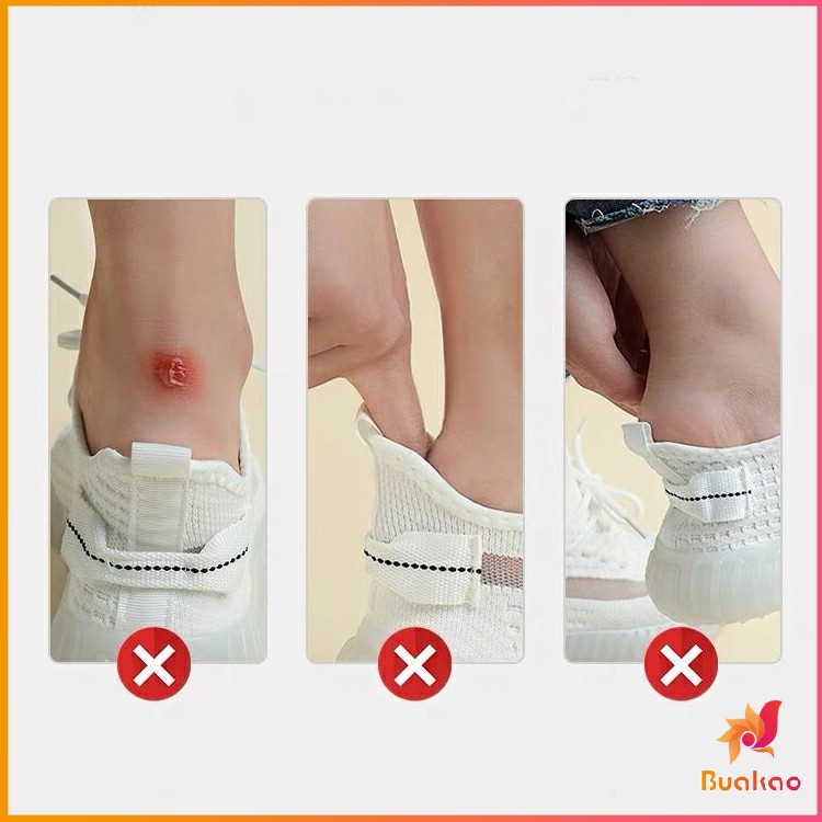 BUAKAO อุปกรณ์เสริมรองเท้าผ้าใบ กันรองเท้ากัด กันหลวม มีความหนา2ระดับ heel sticker ราคา ถูกที่สุด ดีลบีเคเค แกลเลอรีภาพที่ 3