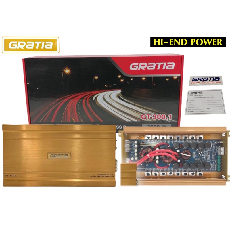 เพาเวอร์แอมป์ POWER AMP GRATIA GT-300.1​