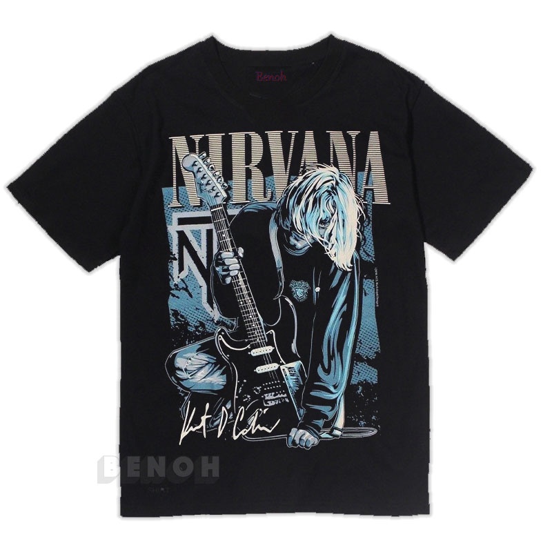 Band Rock Shirts Nirvana shirt Kurt Cobain Inutero NTS brand Black shirt_03