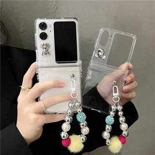 เคสโทรศัพท์มือถือ แบบแข็ง ป้องกันกระแทก ชุบไฟฟ้า สีโปร่งใส สําหรับ Oppo Find N2