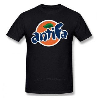 เสื้อยืดสีขาว Antifa เสื้อยืด Antifa เสื้อยืดพิมพ์ผู้ชายเสื้อยืดเสื้อแขนสั้นตลกเสื้อยืดผ้าฝ้ายลําลองขนาดใหญ่