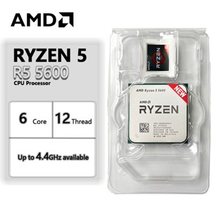 โปรเซสเซอร์ CPU AMD Ryzen 5 5600 R5 5600 3.5 GHz 6-Core 12-Thread 7NM L3=32M 100-000000927 ซ็อกเก็ต AM4 ใหม่ ไม่มีคูลเลอร์