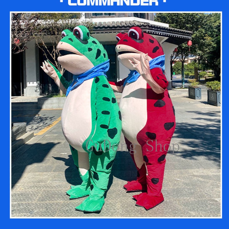 ของเล่นบทบาทสมมุติ ชุดตุ๊กตากบ ตุ๊กตากบเป่าลม เสื้อผ้าตุ๊กตาวิญญาณคางคกการ์ตูนสุทธิคนดังcroakingสูทเหมาะกับใส่เล่นบนเวที - รูปที่ 4