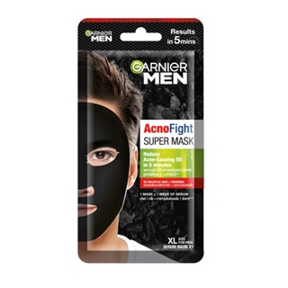 28กผลิตภัณฑ์ดูแลผิวหน้าGARNIER การ์นิเย่เมน ซูเปอร์มาสก์ แอคโนไฟท์ MEN ACNO FIGHT SUPERMASK 28G