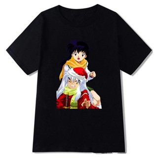 PACC 【In stock】Japanese Inuyasha Punk Cartoon Yashahime Printed Short-sleeved Female Casual Large Size Loose Couple_01