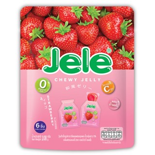 เจเล่ชิววี่เยลลี่กลิ่นสตรอเบอรี่ CHEWY 108 ก.JELESTRAWBERRY FLAVOUR 108G.