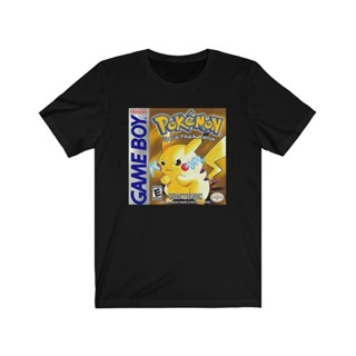 Pikachu Shirt, PokeMon Kanto, Pokemon Yellow, Gameboy Box Art Unisex Tee_07