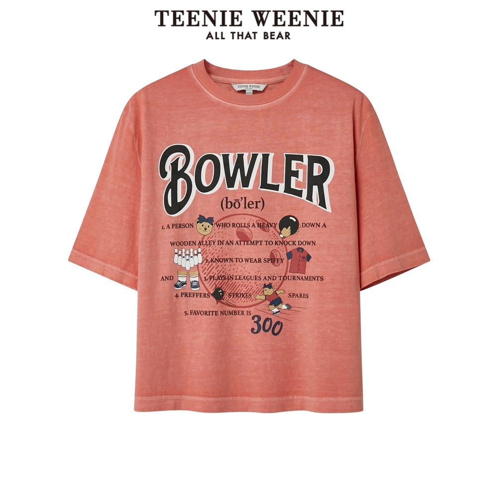 🔥 Teenieweenie Bear เสื้อยืดลําลองสําหรับสตรีแขนสั้นพิมพ์ลายการ์ตูนหมีสไตล์เกาหลี 🔥