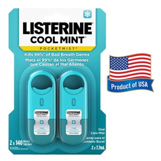 Listerine® Oral Care Pocketmist Spray, Cool Mint 7.7 mL Pack 2.