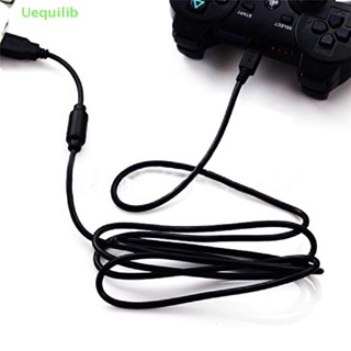 Uequilib สายชาร์จ USB 2.0 5-Pin ยาว 1.8 ม. สีดํา สําหรับจอยเกมไร้สาย Ps3