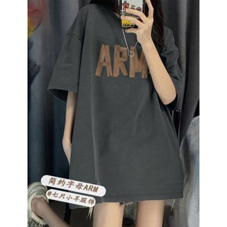 cotton tide brand unique chic half sleeve jacket T-shirt women loose Korean version of Japanese short sleeve jacket ins