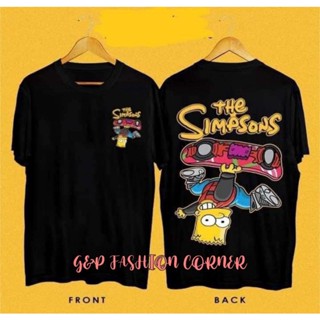 เสื้อยืดสีขาวเสื้อแฟชั่นผญ sexy - $#$The Simpsons ด้านหน้าและด้านหลังเสื้อยืดที่มีคุณภาพดีผ้าฝ้าย100%ใช้งานชีวิตS-4_09