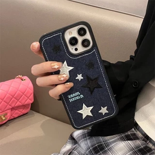 เคสโทรศัพท์มือถือ แบบแข็ง ปักลายดาว สําหรับ iPhone 13 13Pro 11 11Promax 13Promax 12 12Pro 12Promax 14 14Pro 14Promax 14plus