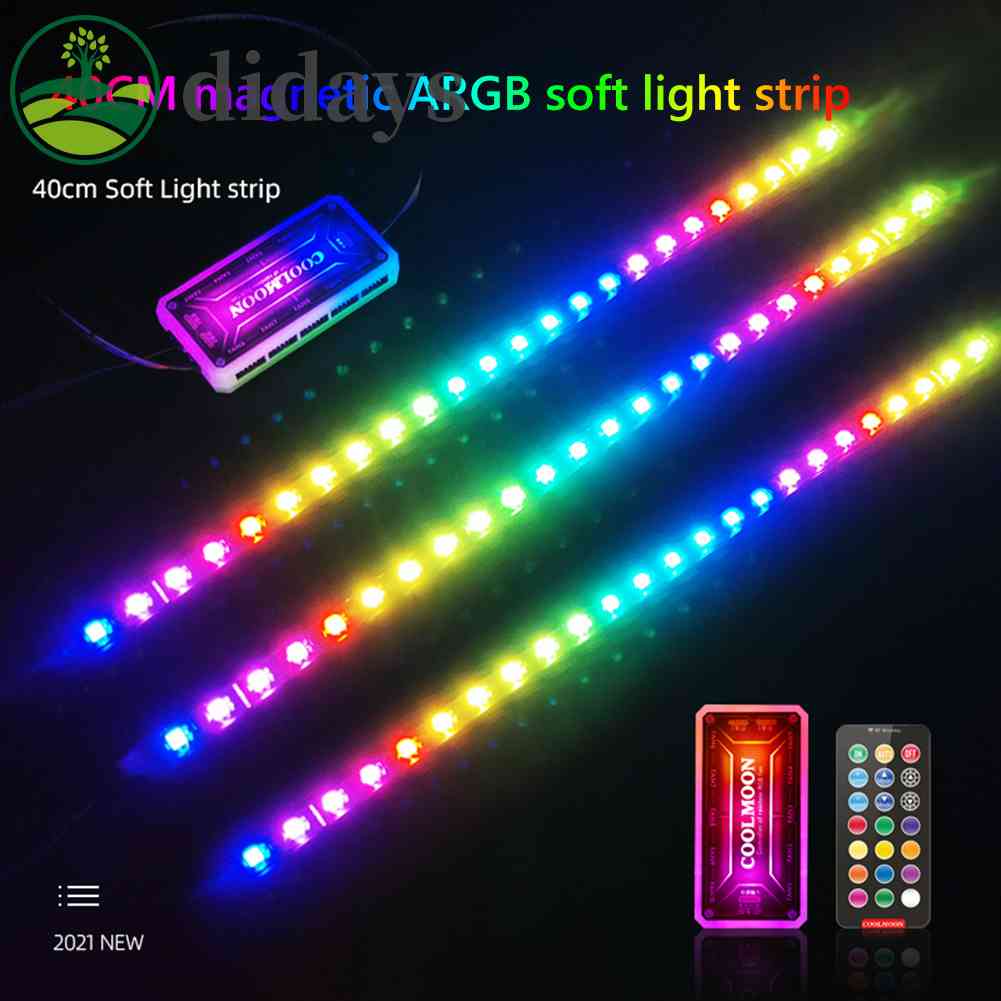 Coolmoon CM-LS40 5V ARGB PC เคสไฟ LED SATA 3PIN โคมไฟ RGB คอมพิวเตอร์