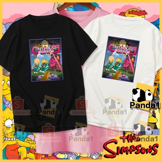 เสื้อยืด cotton Squid Game The Simpsons T-Shirt Squid Game Shirt Simpsons Shirt Cotton Unisex Asian Size_09