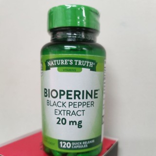 สารสกัดพริกไทยดำ Natures​Truth Bioperine Black Pepper Extract 20mg 120​Capsules