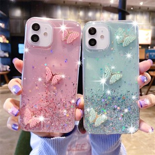 เคสโทรศัพท์มือถือ ลายผีเสื้อ ประดับกลิตเตอร์ สําหรับ OPPO Reno 8T 5G A58 A17 A17K A57 2022 A77s A74 A95 A76 A96 A54 A55 4G