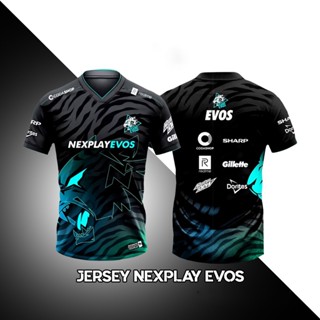 เสื้อกีฬาแขนสั้น ลาย NEXPLAY EVOS 2023 GAME ML PUBG