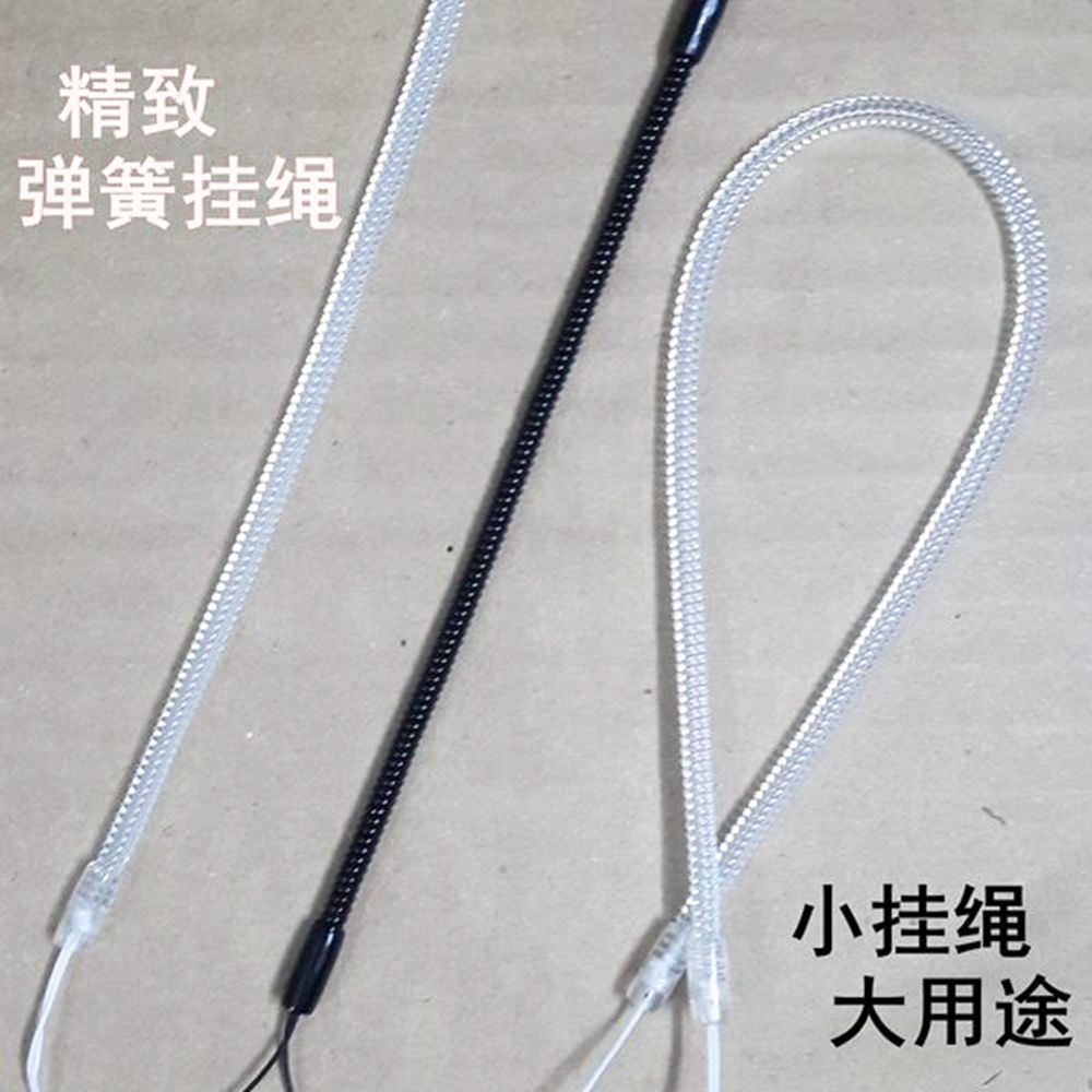 [เชือกสปริงละเอียดพิเศษ] เครื่องมือตรวจจับคุณภาพสูงหายไปเชือกสปริงสายปากกายืดหยุ่นยืดจี้ป้องกันการสูญหายโซ่หดสายรัดบางทั้งสองด้าน