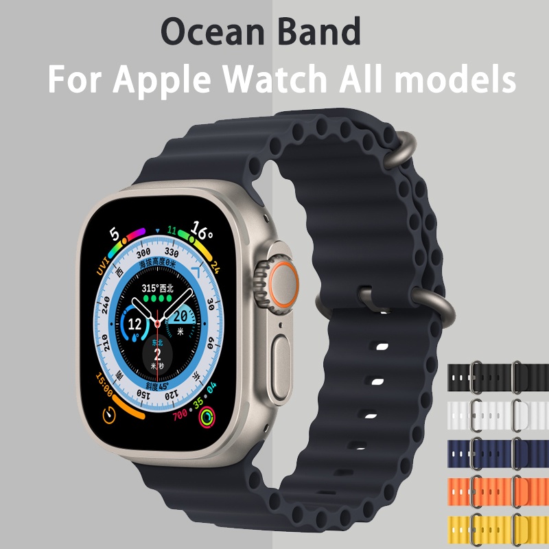 สายนาฬิกาข้อมือซิลิโคน สําหรับ Apple watch Series 8 7 SE 6 5 4 3 Ultra iwatch 40 มม. 44 มม. 41 มม. 45 มม. 49 มม.