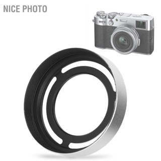 Nice photo LH-X10 ฮูดเลนส์กล้องแบบถอดได้ขนาดกะทัดรัดโลหะกลวงที่สวยงามสำหรับ Fuji X10/X20/X30