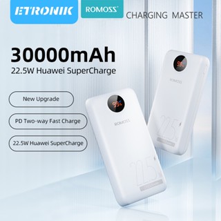 ETRONIK ROMOSS Power Bank 30000mAh 22.5W PD Fast Charging External แบตเตอรี่ เครื่องชาร์จพกพา 30000 mAh Power Bank สำหรับ Xiaomi 13 iPhone 14