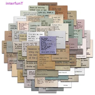 [InterfunT] สติกเกอร์ ลายคําคมกราฟฟิตี้ กันน้ํา สไตล์วินเทจ สําหรับติดตกแต่งสเก็ตบอร์ด กระเป๋าเดินทาง แล็ปท็อป กีตาร์ ของเล่นเด็ก 60 ชิ้น