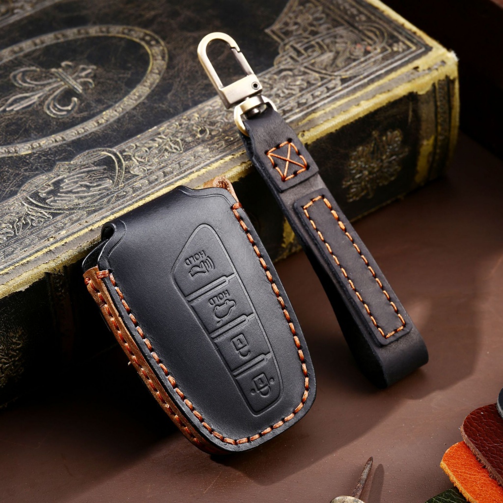 Hyundai IX45Hyundai Hyundai Tucson Elantra Verna SantaFe ix35 i45 Key หนัง Key Ring Key Case