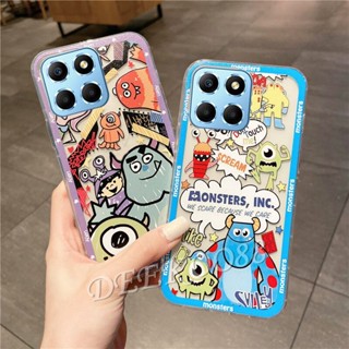 เคสโทรศัพท์มือถือนิ่ม แบบใส ปิดด้านหลัง กันกระแทก ลายการ์ตูนมอนสเตอร์น่ารัก สําหรับ Honor X8a X5 4G 2023 HONORX8a HONORX5