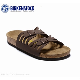 【Original】Birkenstock Granada Mens/Womens Classic Cork Brown Frosted Slippers 34-44