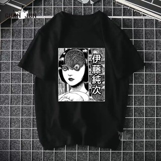 2023เสื้อยืด พิมพ์ลายการ์ตูนอนิเมะ Tomie Junji Ito Spiralizer Demonizer ขนาดใหญ่ สําหรับผู้ชาย และผู้หญิง