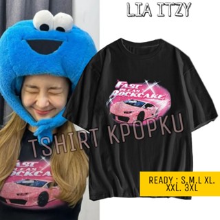 เสื้อยืด พิมพ์ลายรถยนต์ lia itzy สีชมพู สไตล์เกาหลี_07