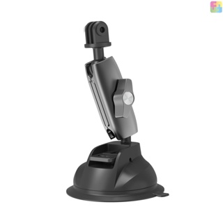 TELESIN TE-SUC-010 Aluminum Alloy Suction Cup Mount with Double Ball Head 1/4 Inch Screw Replacement for  11 10 9 Action Camera ILDC Smartphone