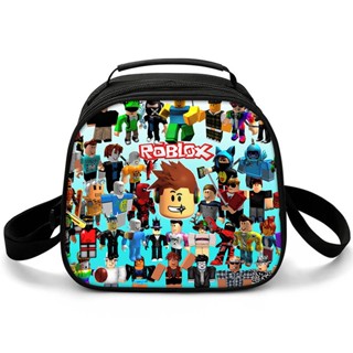 ROBLOX Lunch Bag Thermal Lunch Box for Kids School Lunch Box Student Lunch Bag Shoulder Bag