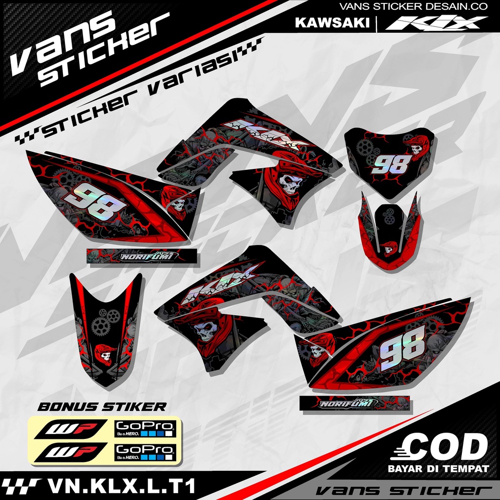 เก่า KLX 150 Striping,OLD,S,L- สติกเกอร์ Striping Lis Variations ของรถจักรยานยนต์ KLX 150s/L OLD โฮโลแกรม Rainbow,Chrome