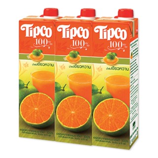 กล่องน้ำผักและน้ำผลไม้Tipco1 แพ็ค3 ขนาด1000มล. น้ำส้มเขียวหวานทิปโก้ทิปโก้1 1กล่องน้ำผักและน้ำผลไม้TipcoTangerineJuice1