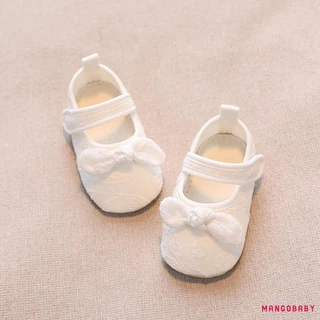(จัดส่งในกรุงเทพฯ)-infant เด็กทารกรองเท้าลื่นนุ่ม Soled ลูกไม้ Bowknot Flats เด็กวัยหัดเดิน First Walker ฤดูใบไม้ผลิฤดูใบไม้ร่วงรองเท้าเจ้าหญิง
