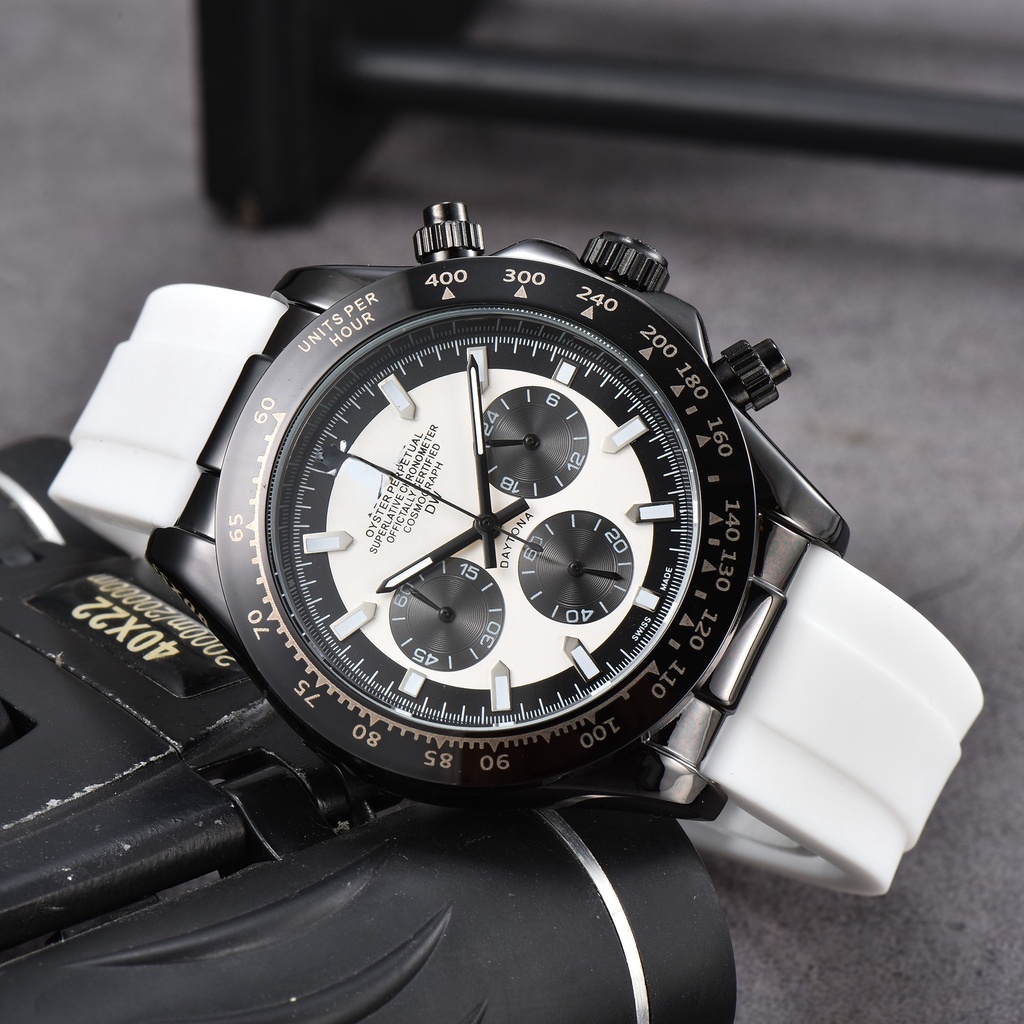 R ROL Black Series DIW Daytona นาฬิกาข้อมือควอทซ์ มัลติฟังก์ชั่น โครโนกราฟ 40 มม. สําหรับผู้ชาย