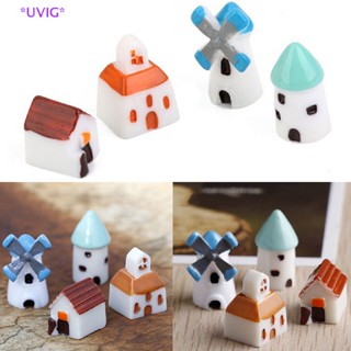 Uvig&gt; กังหันลม ขนาดเล็ก สําหรับตกแต่งบ้านตุ๊กตา DIY 4 ชิ้น ต่อชุด