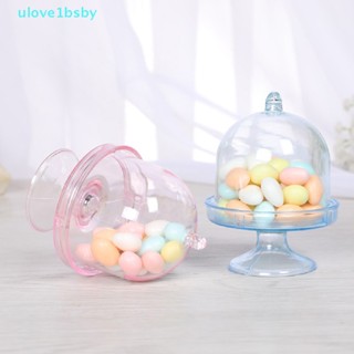 Ulove1bsby กล่องพลาสติกใส สําหรับใส่ขนมหวาน ลูกอม งานแต่งงาน DIY