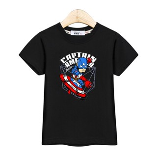 Captain America(กัปตันอเมริกา.) print shirt for boy การ์ตูนเสื้อยืดสำหรับเด็ก_09