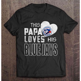 men t shirt This Papa Loves His Blue Jays t-shirt