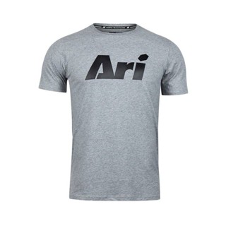 เสื้อยืด ARI SIGNATURE LIFESTYLE TEE - GRAYBLACK เสื้อยืด อาริ ซิกเนเจอร์ สีเทา เสื้อยืดคอกลมผ้าฝ้าย Size กรมท่า พรีเมีย