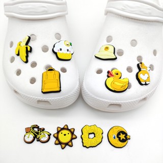 【Hot Yellow Series】หัวเข็มขัด PVC ลายการ์ตูน VSCO น่ารัก สีเหลือง สําหรับตกแต่งสวน DIY