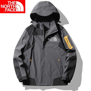 The North Face เสื้อแจ็กเก็ตกันฝน แบบนิ่ม ทรงหลวม กันน้ํา ขนาดใหญ่ คุณภาพสูง สําหรับผู้ชาย ไซซ์ L - 5XL