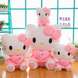 SANRIO หมอนตุ๊กตานุ่ม รูปการ์ตูนแมวน่ารัก ขนาด 40 ซม. สีชมพู