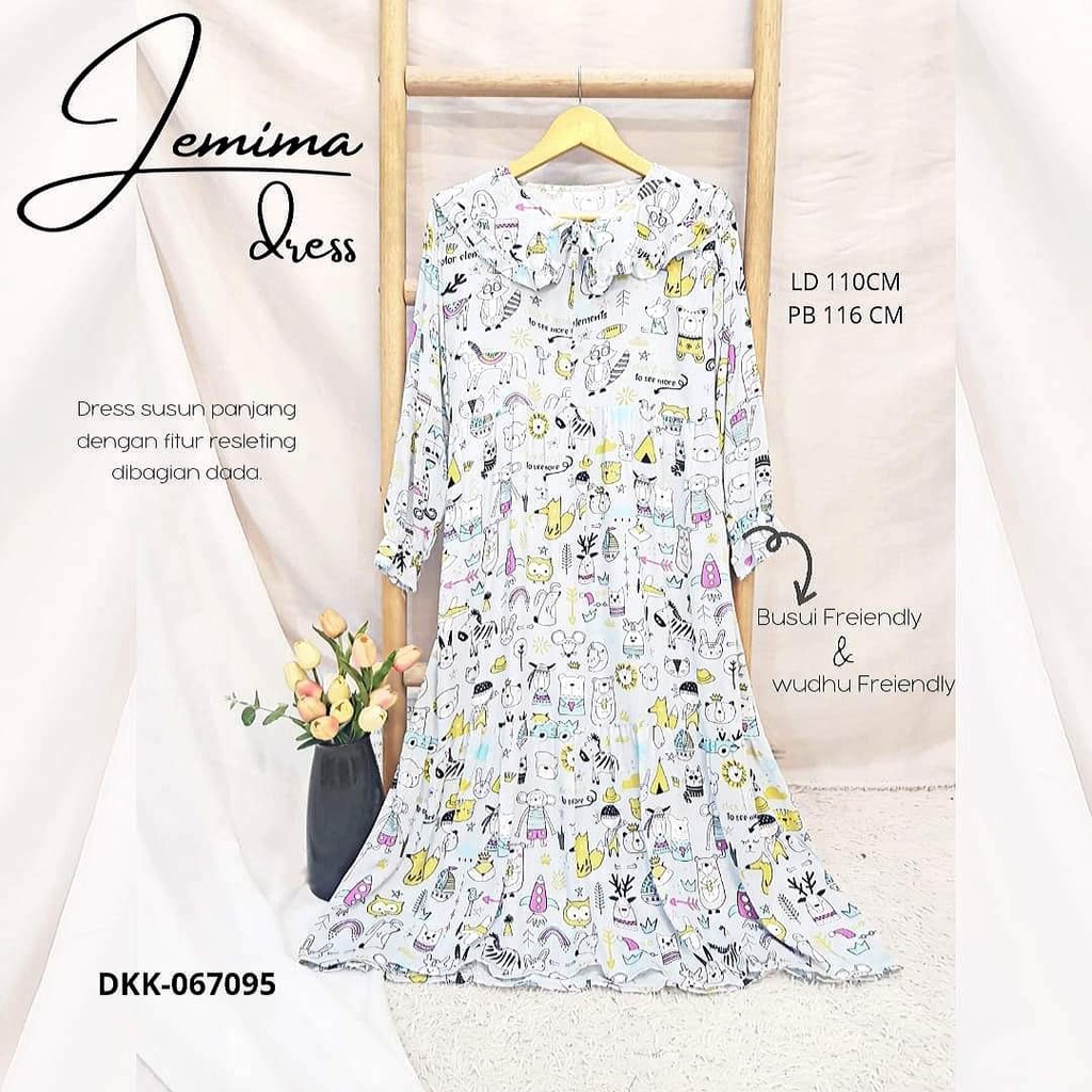 Jemima Dress Rayon โดย Jolin ชุดนอน (DKK-067)